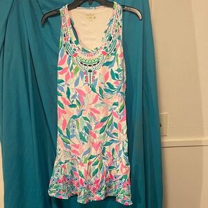 Lilly Pulitzer Luxletic Top in Blue and Pink